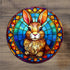 Rabbit Circular Glass Suncatcher Worktop Saver